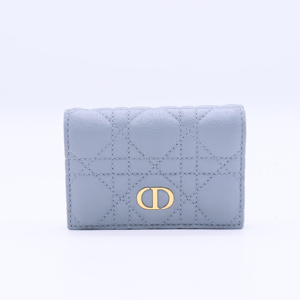 Veronia Wallet Cloud Blue Supple Cannage Calfskin Twins W21228