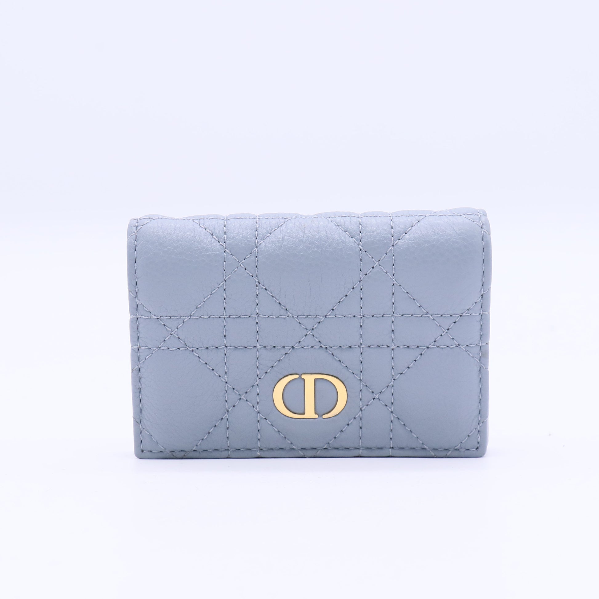 Veronia Wallet Cloud Blue Supple Cannage Calfskin Twins W21228