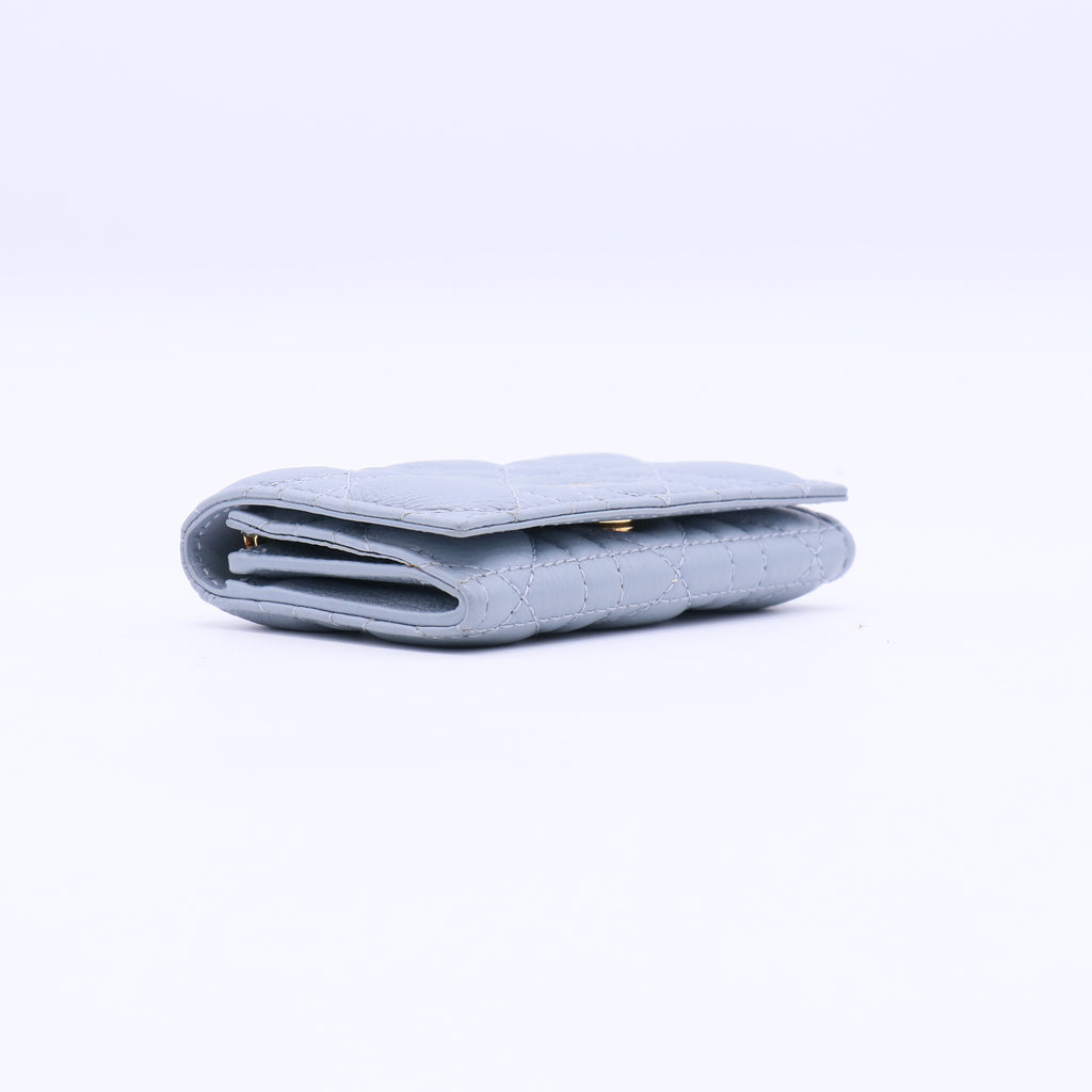 Veronia Wallet Cloud Blue Supple Cannage Calfskin Twins W21228