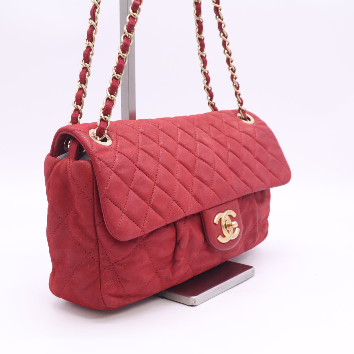 Coco Pleats Flap Bag Quilted Iridescent Calfskin Large B24540