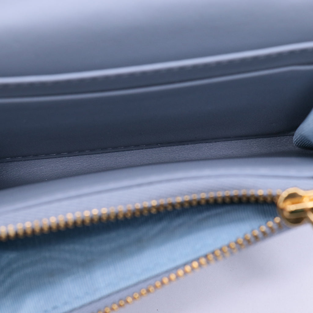 Veronia Wallet Cloud Blue Supple Cannage Calfskin Twins W21228