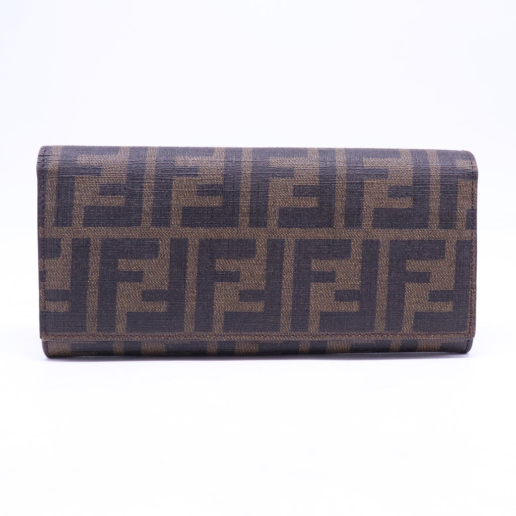 Fendi Zucca Continental Flap Wallet W21054