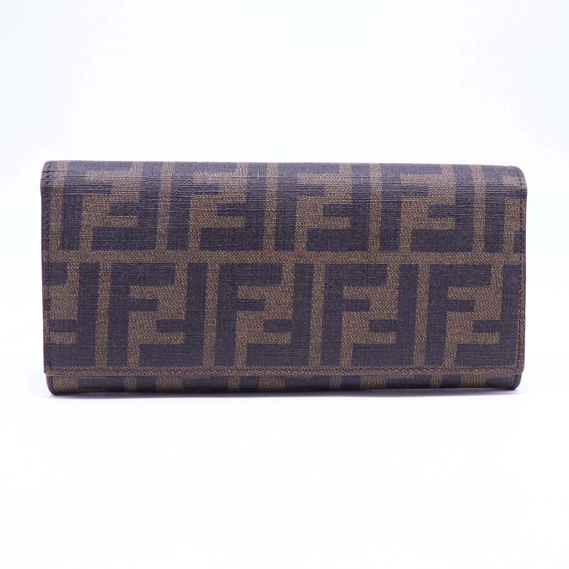 Fendi Zucca Continental Flap Wallet W21054