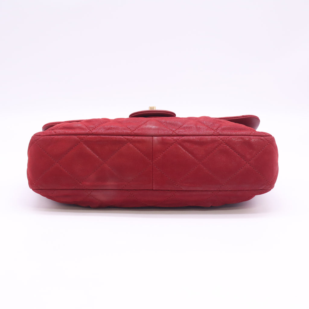 Coco Pleats Flap Bag Quilted Iridescent Calfskin Large B24540