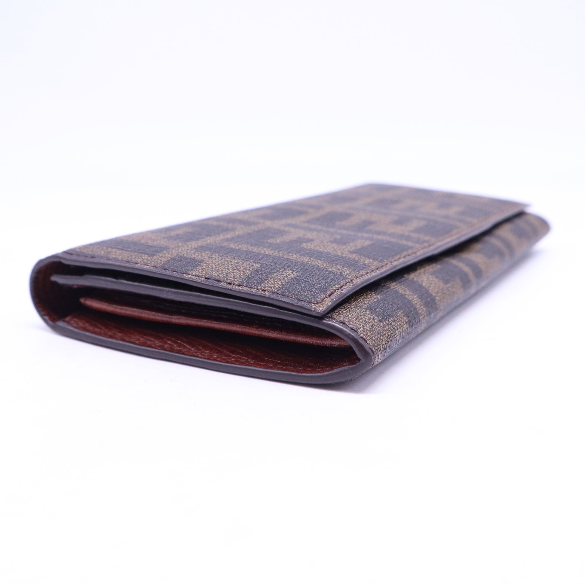 Fendi Zucca Continental Flap Wallet W21054