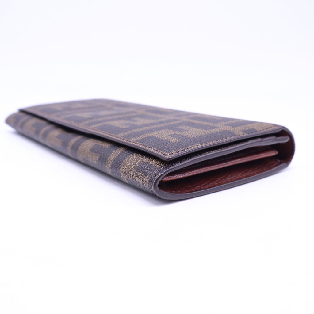 Fendi Zucca Continental Flap Wallet W21054