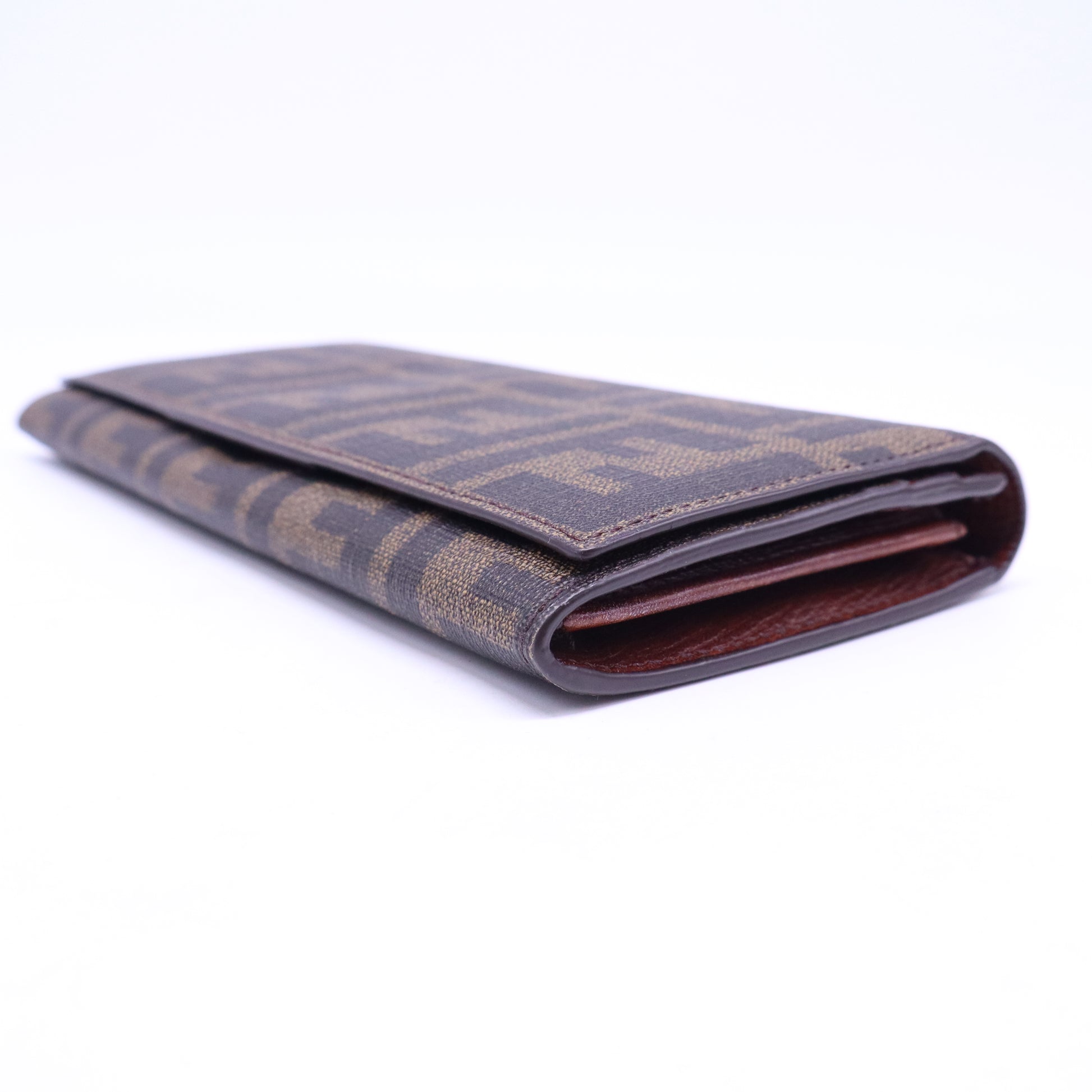 Fendi Zucca Continental Flap Wallet W21054