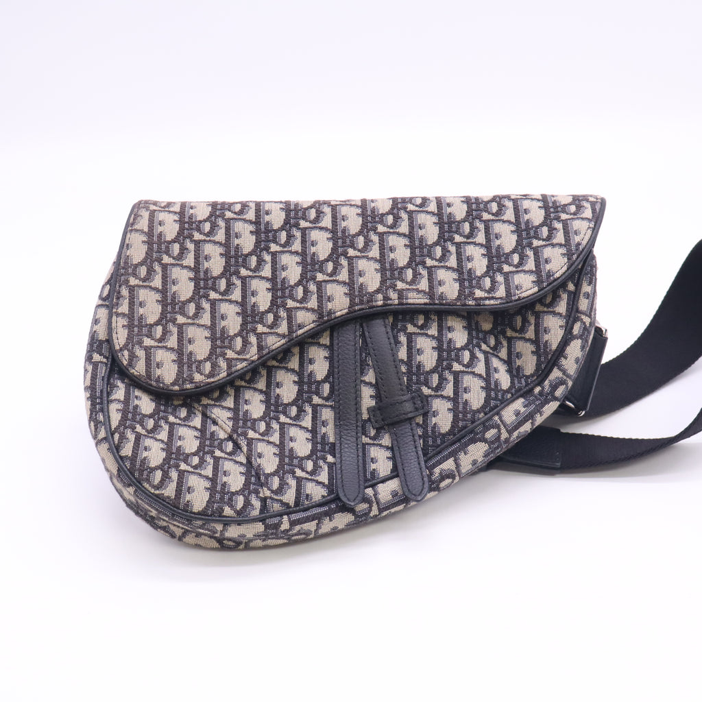 Oblique Canvas Jacquard Saddle Bag B24548