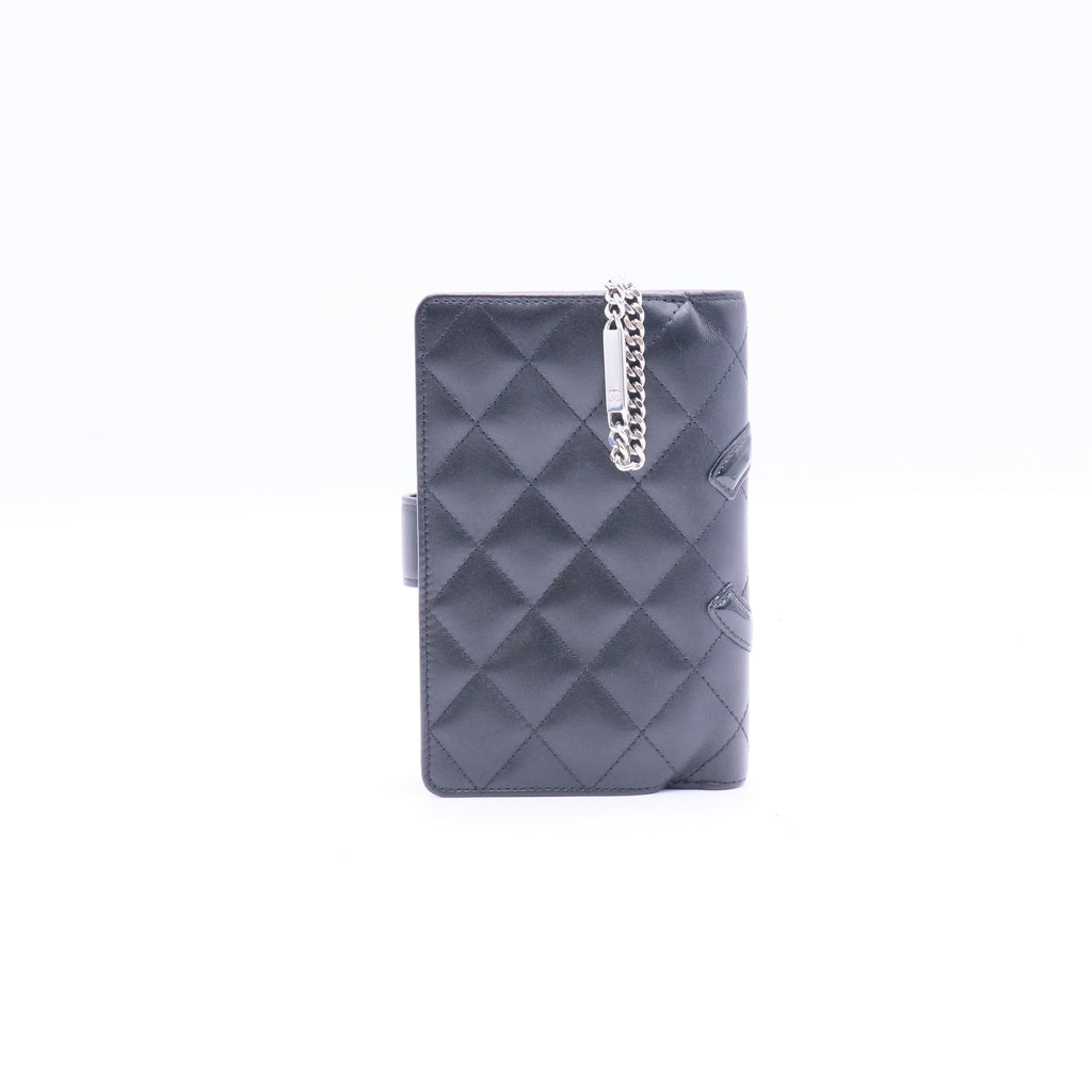 Chanel Black/Black Patent Quilted Ligne Cambon Agenda/Notebook twins W20981