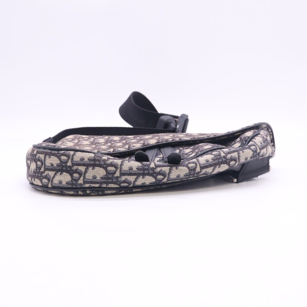 Oblique Canvas Jacquard Saddle Bag B24548