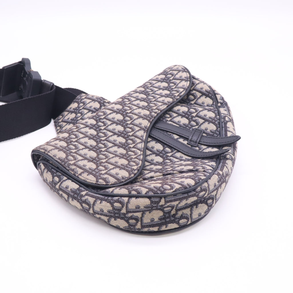 Oblique Canvas Jacquard Saddle Bag B24548