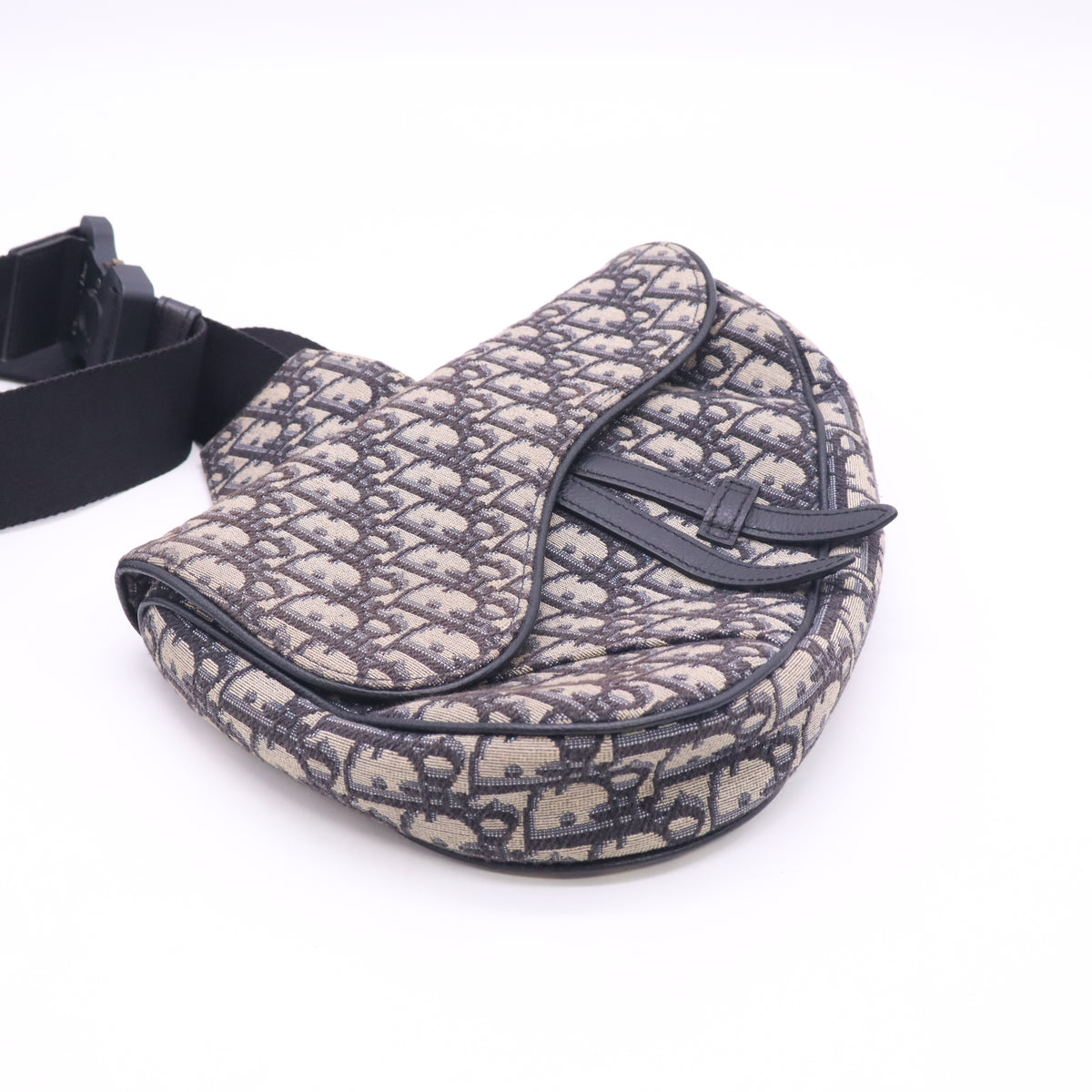 Oblique Canvas Jacquard Saddle Bag B24548
