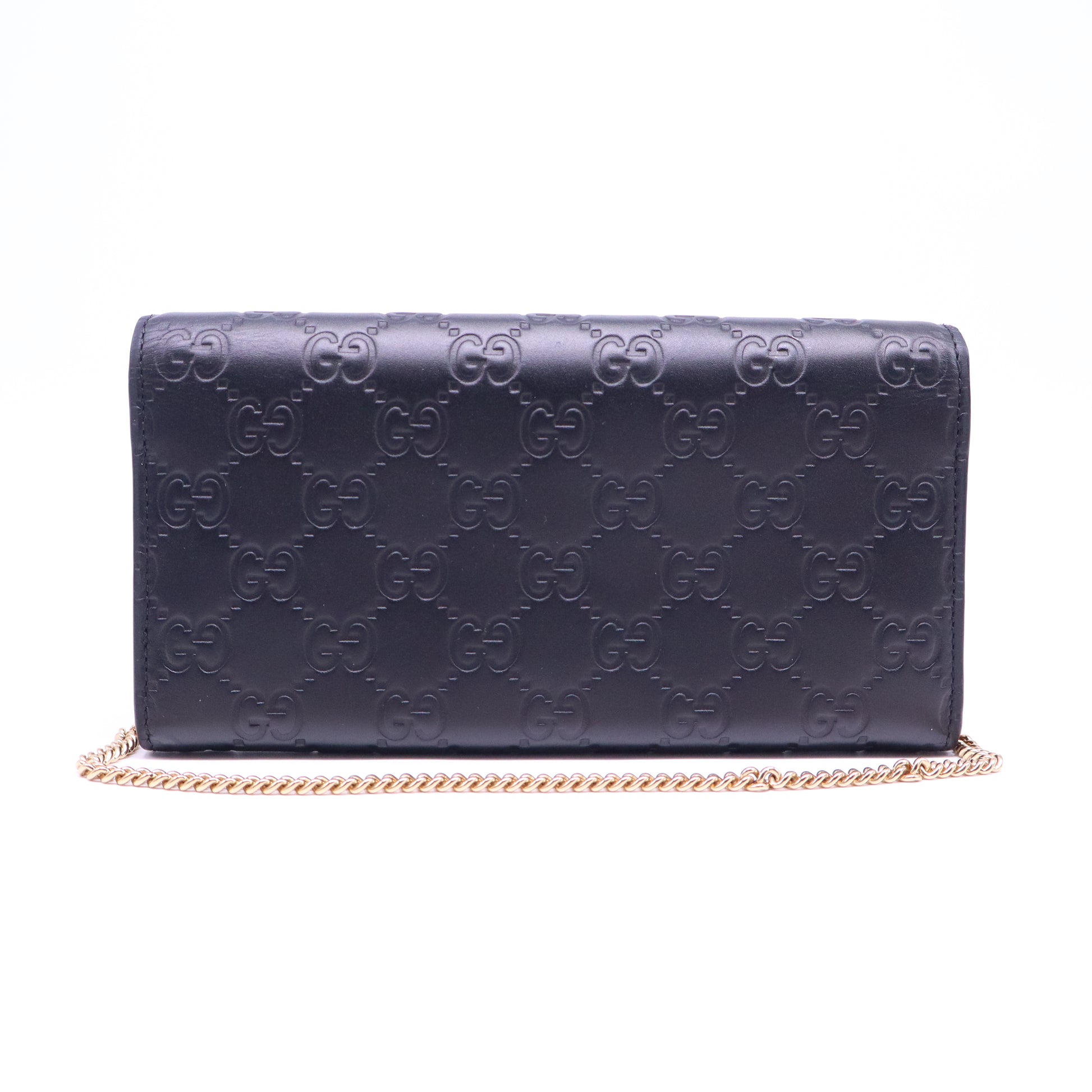 Gucci Signature Padlock Continental Chain Wallet W20843