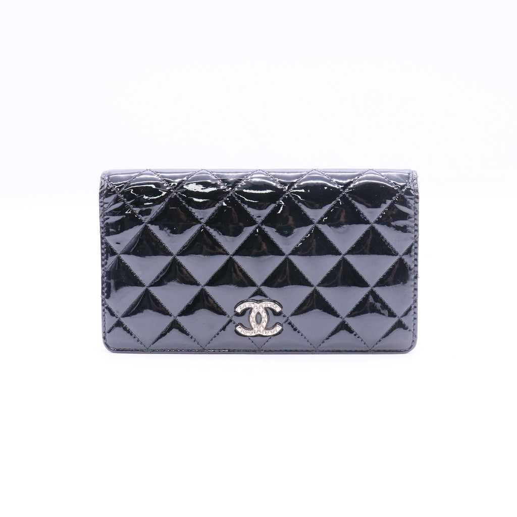 Chanel Patent Brilliant Yen Wallet Black W20918