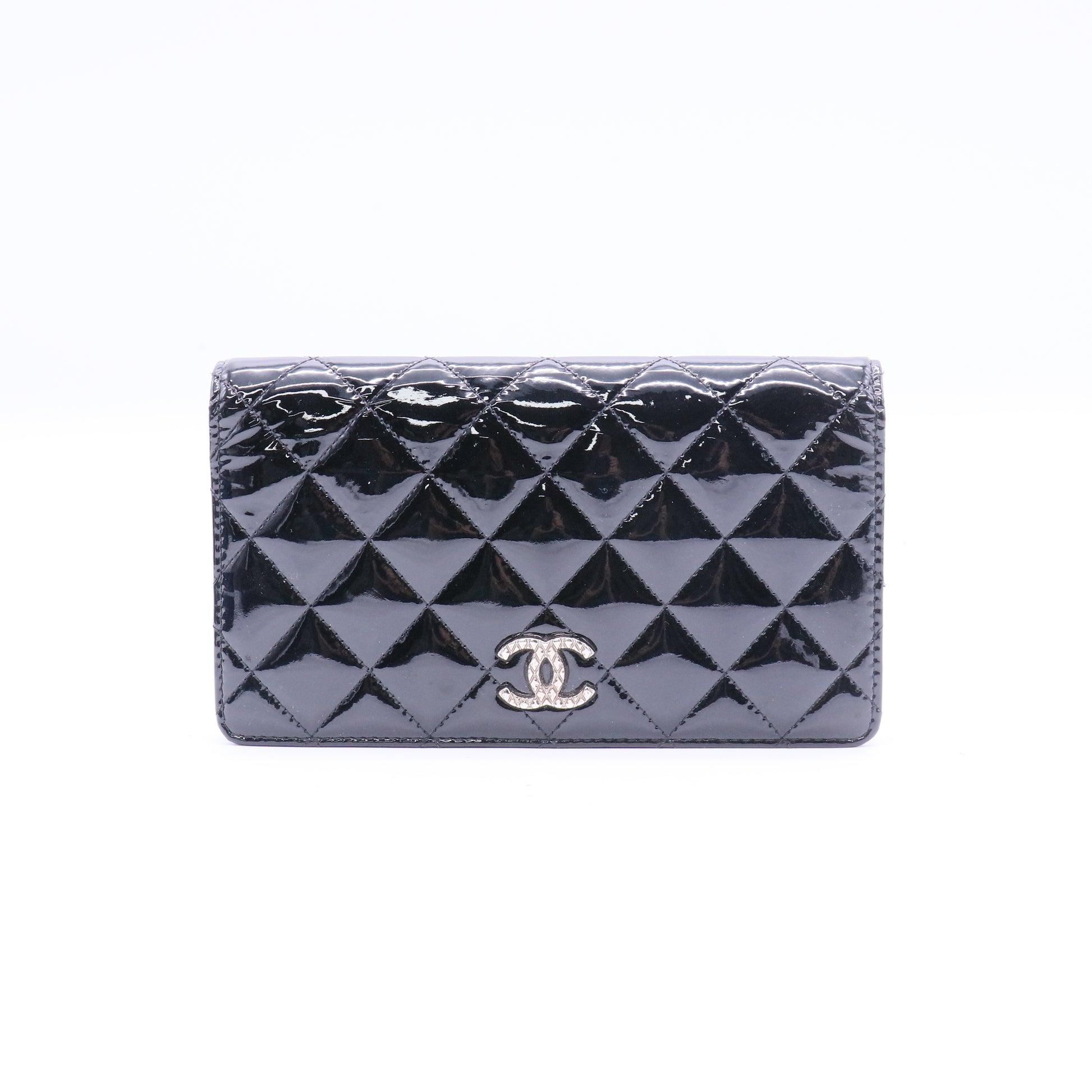 Chanel Patent Brilliant Yen Wallet Black W20918
