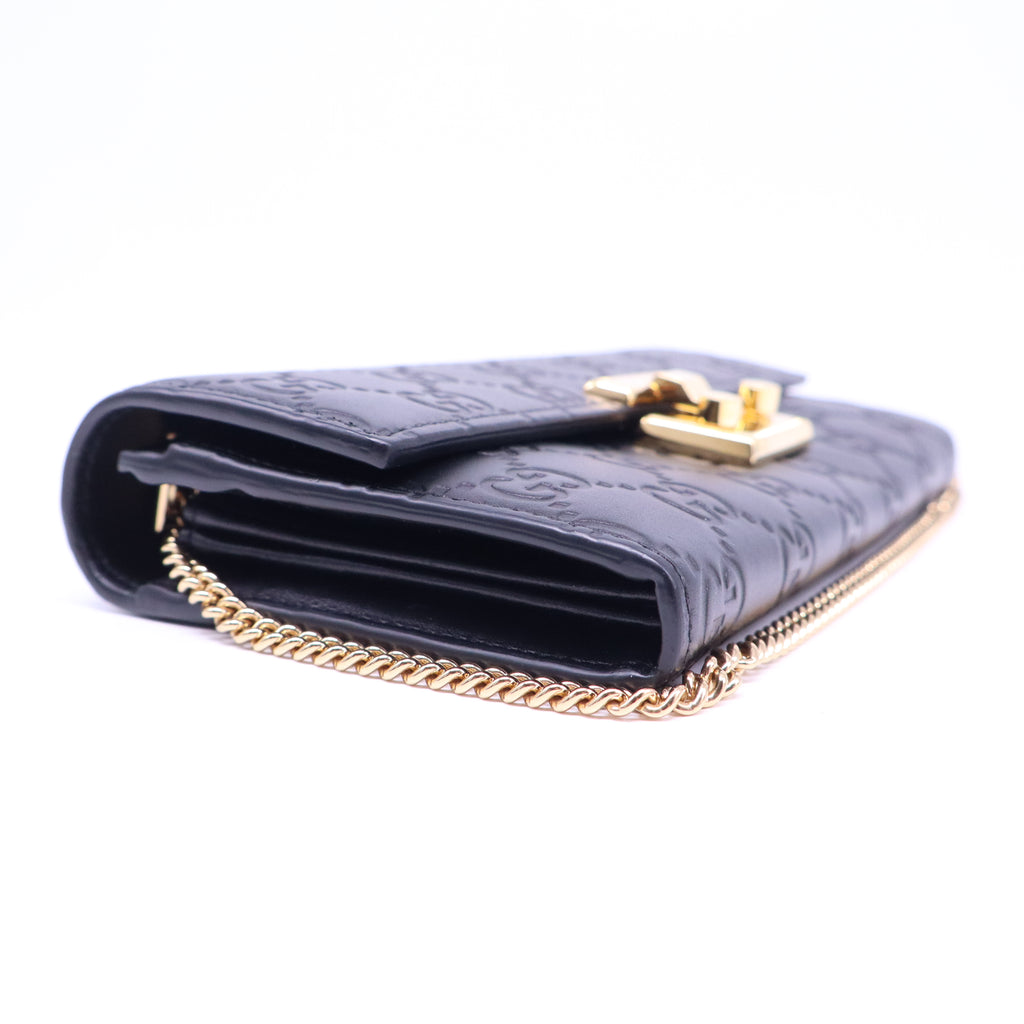 Gucci Signature Padlock Continental Chain Wallet W20843