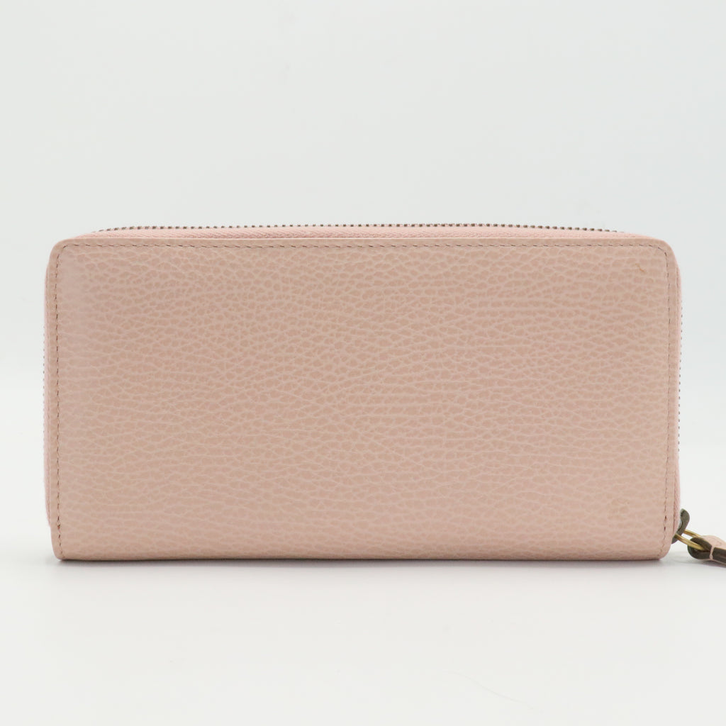 Calfskin Butterfly Farfalla Zip Around Wallet Perfect Pink