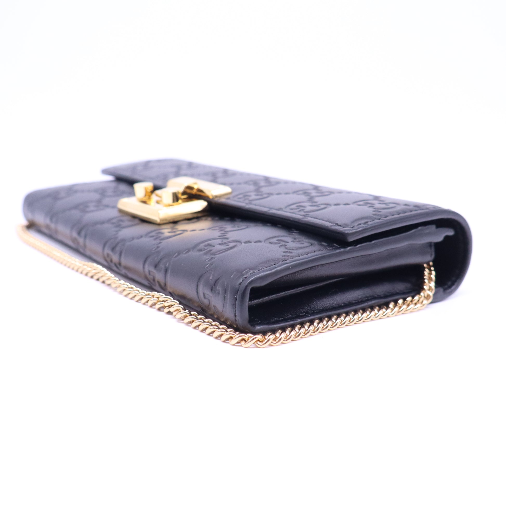 Gucci Signature Padlock Continental Chain Wallet W20843