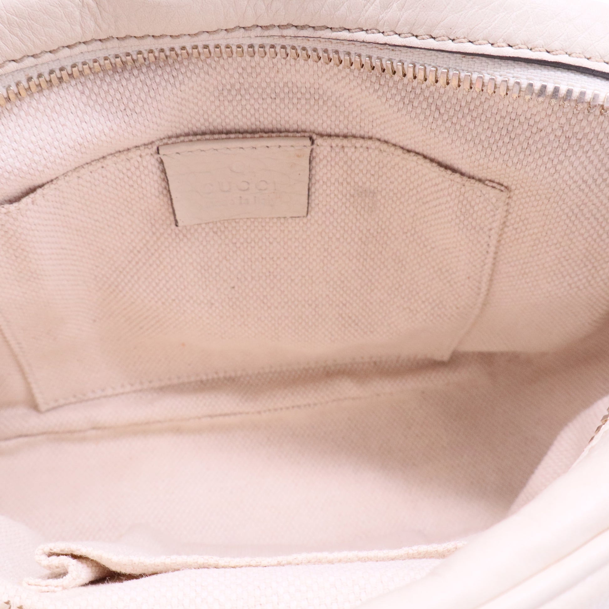 Sakai Be Green Calfskin Diagonal Stitched Small Blondie Shoulder Bag Mystic White