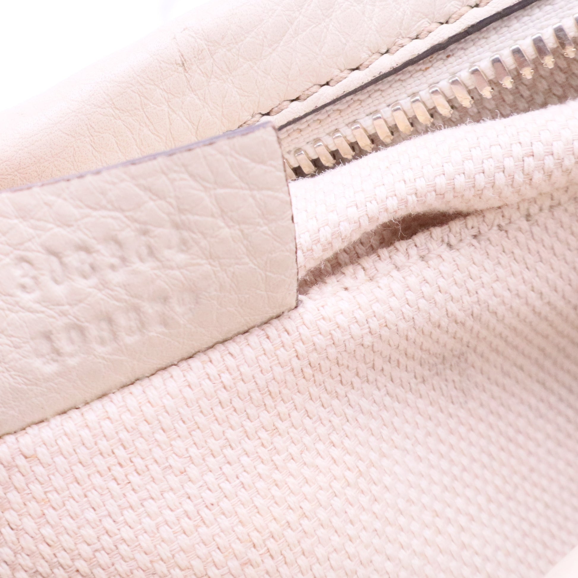 Sakai Be Green Calfskin Diagonal Stitched Small Blondie Shoulder Bag Mystic White