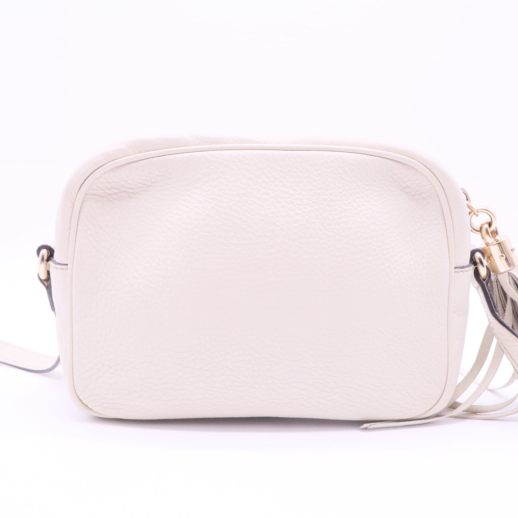Sakai Be Green Calfskin Diagonal Stitched Small Blondie Shoulder Bag Mystic White
