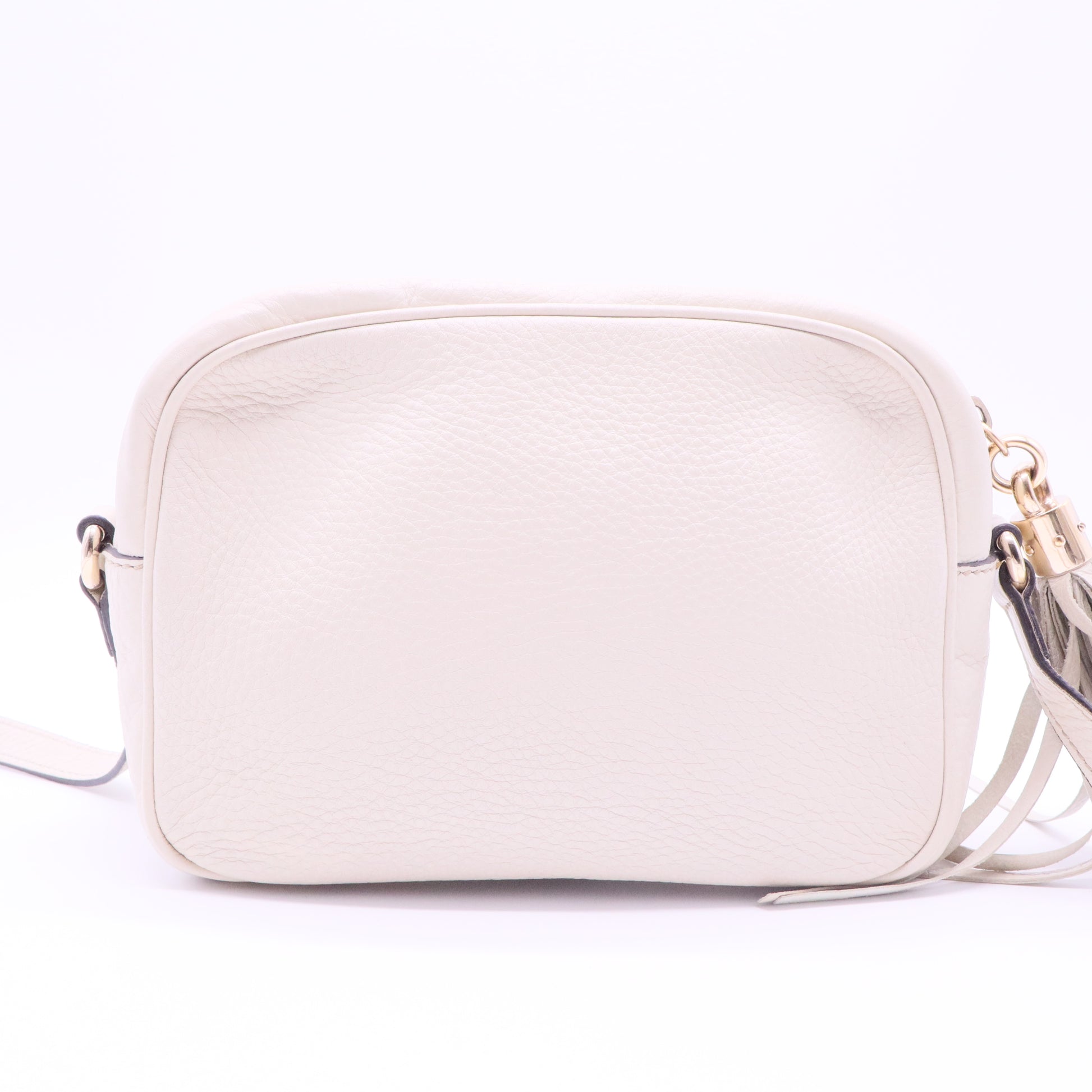 Sakai Be Green Calfskin Diagonal Stitched Small Blondie Shoulder Bag Mystic White