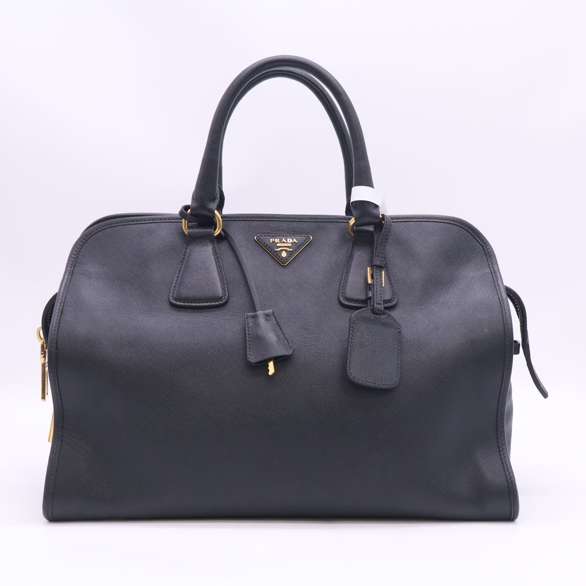 Black Saffiano Soft Leather Dome Bag B24602