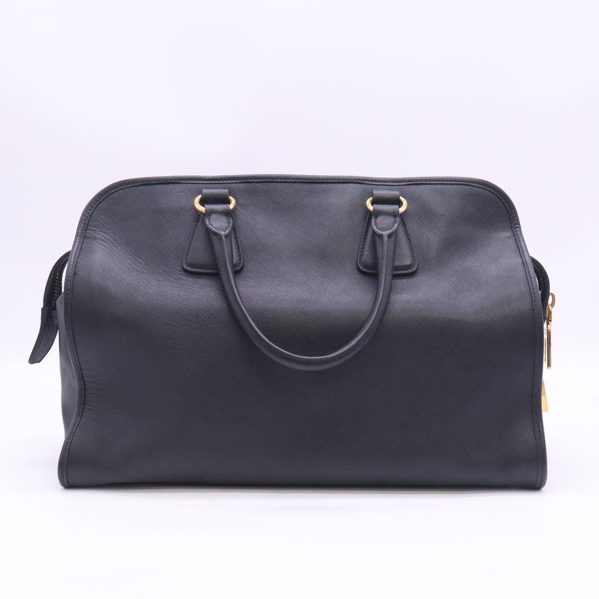 Black Saffiano Soft Leather Dome Bag B24602