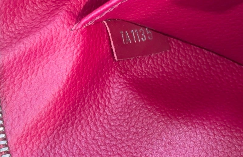 Louis Vuitton Epi Leather Clutch Pouch Fuchsia Pink Twins