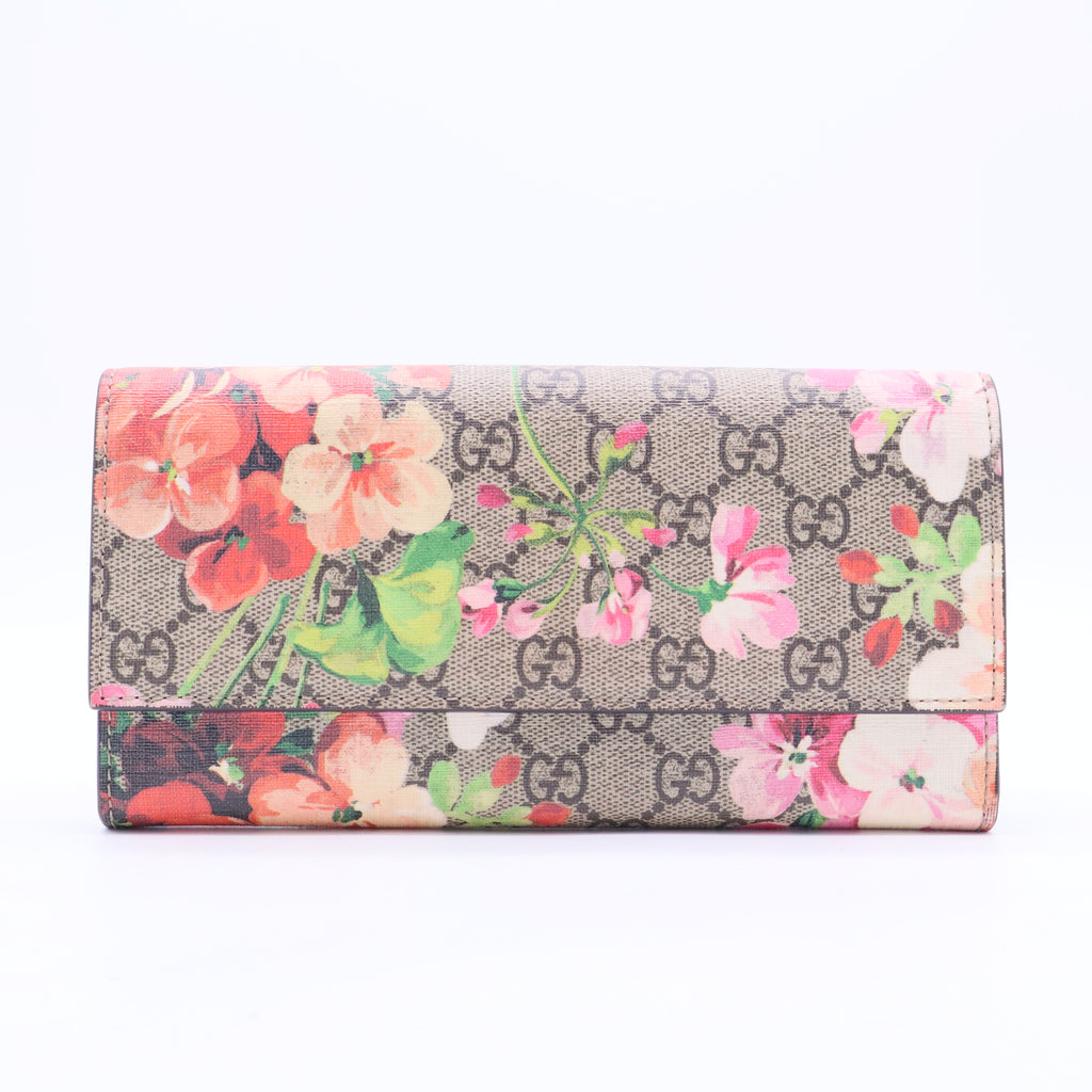 Canvas Floral Print Continental Wallet W20077
