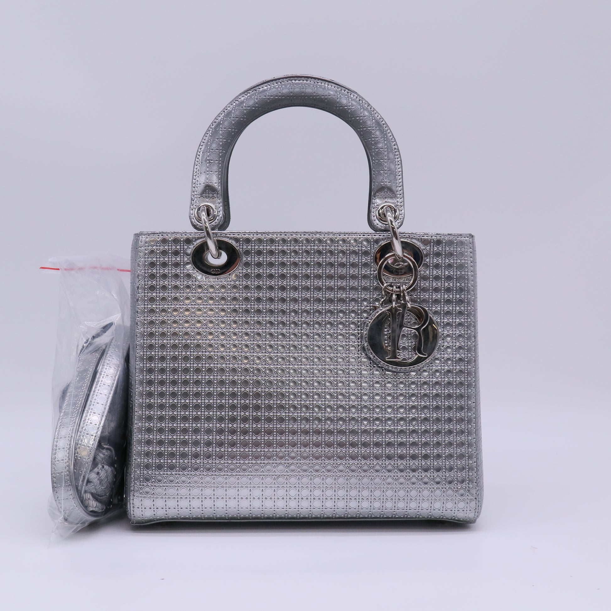 Christian Dior Perforated Micro-Cannage Medium Lady Dior Bag Twins LDJ4750