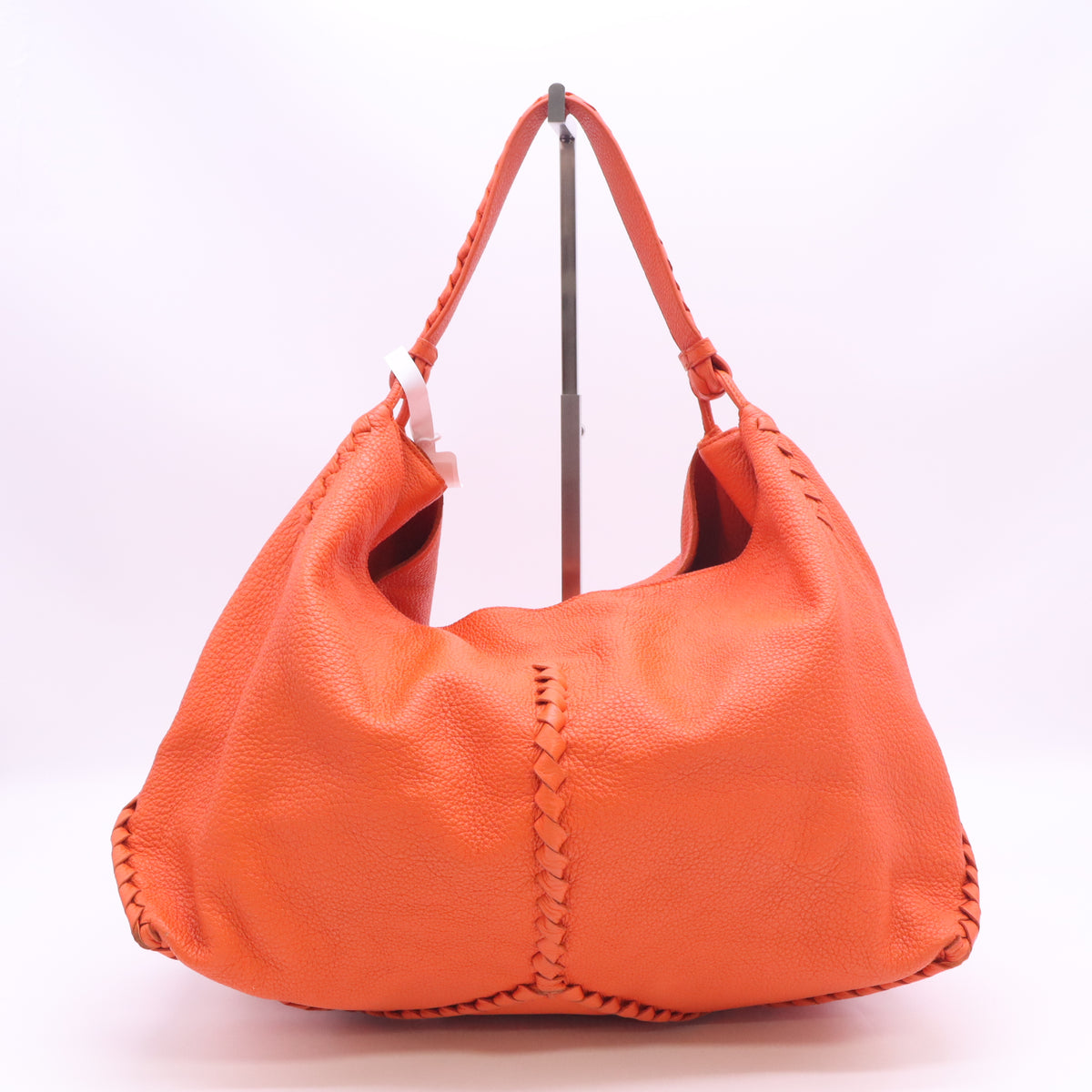 Intrecciato-Trimmed Cervo Hobo B24339