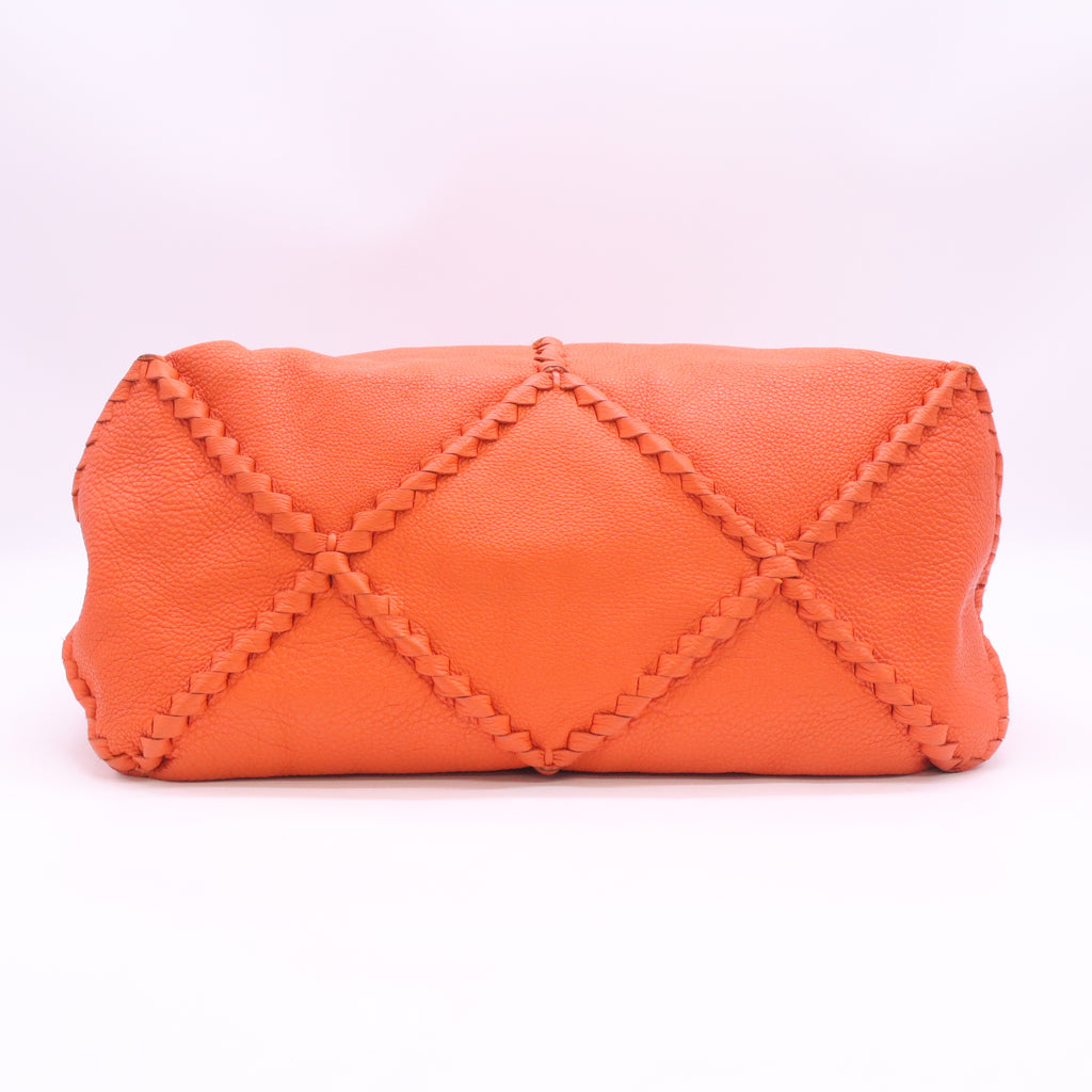 Intrecciato-Trimmed Cervo Hobo B24339