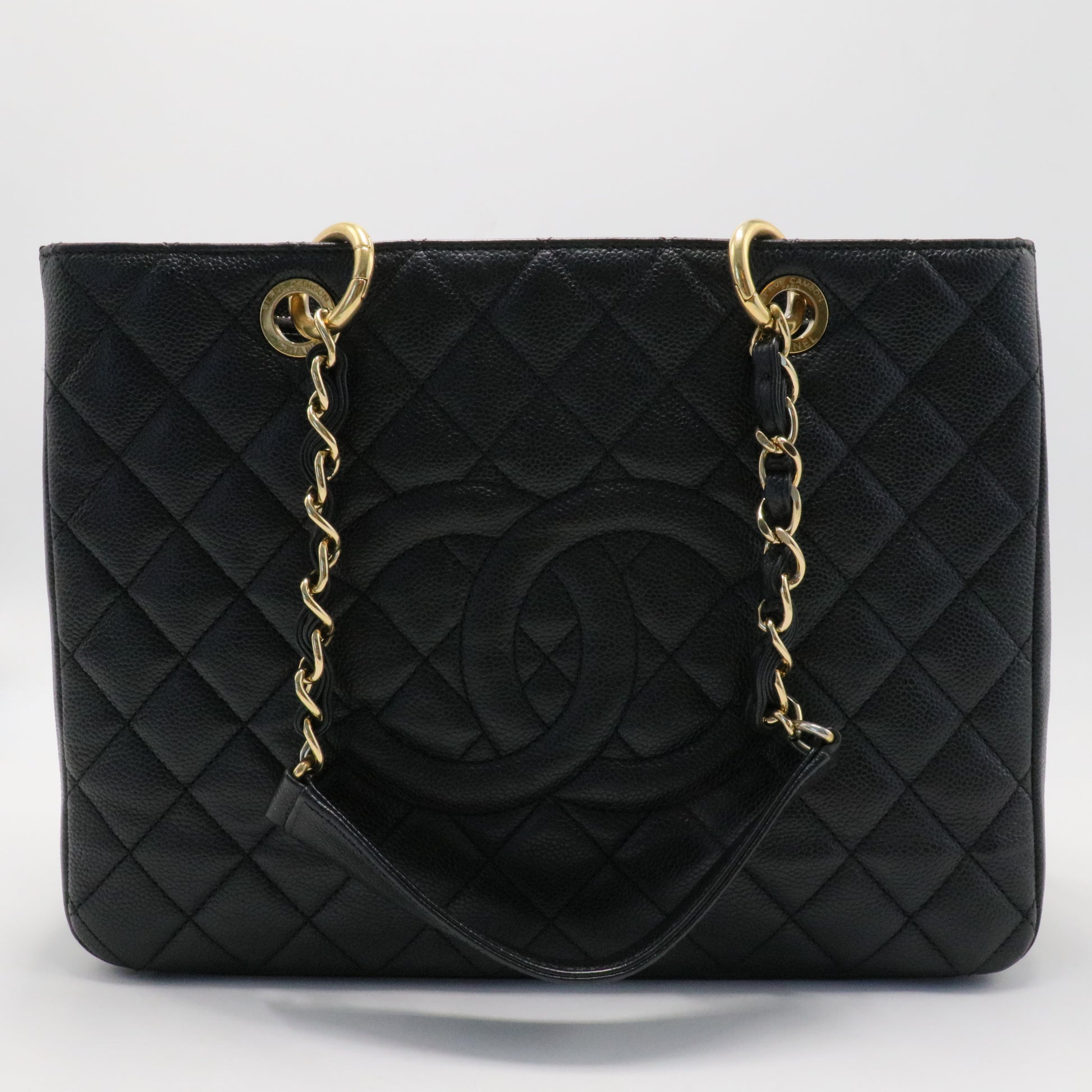 Vintage Grand Shopping Tote Quilted Caviar twins