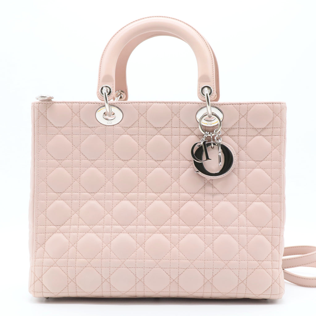 Lady Dior Bag Cannage Quilt Lambskin Large