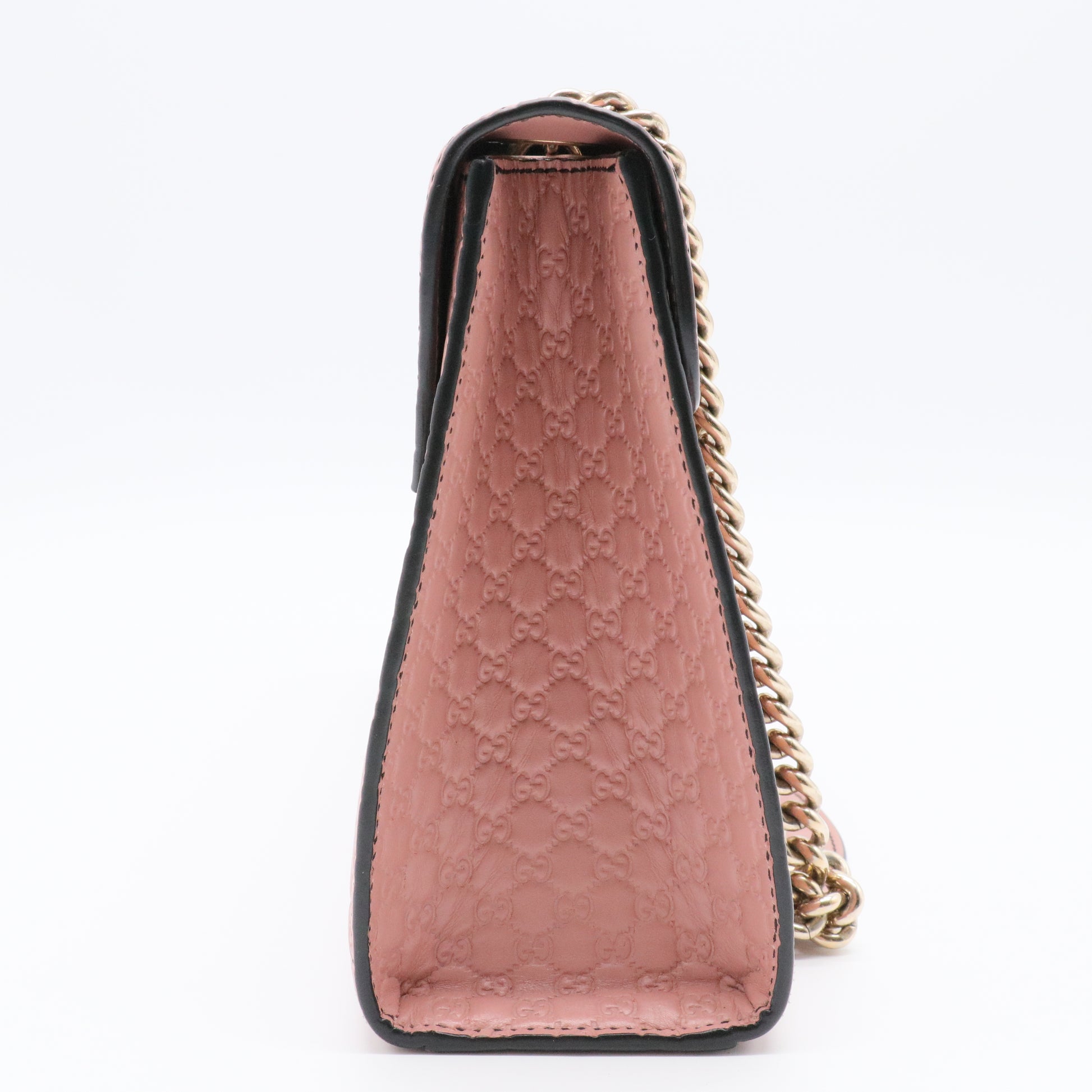 Pink Micro Guccissima Leather Medium Emily Chain Shoulder Bag