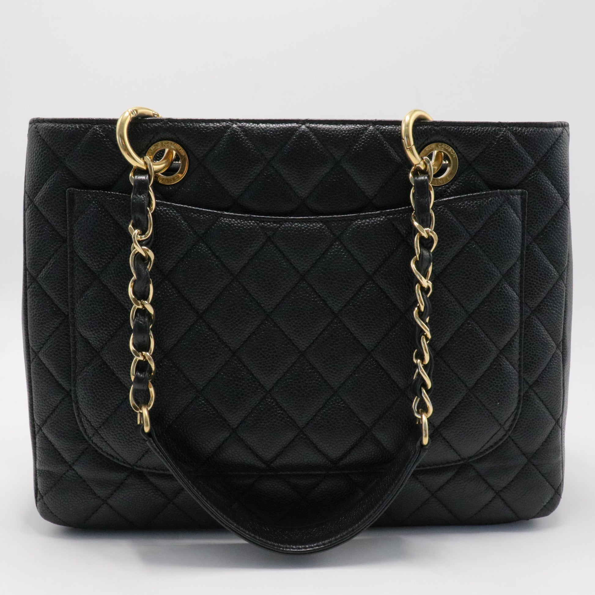 Vintage Grand Shopping Tote Quilted Caviar twins