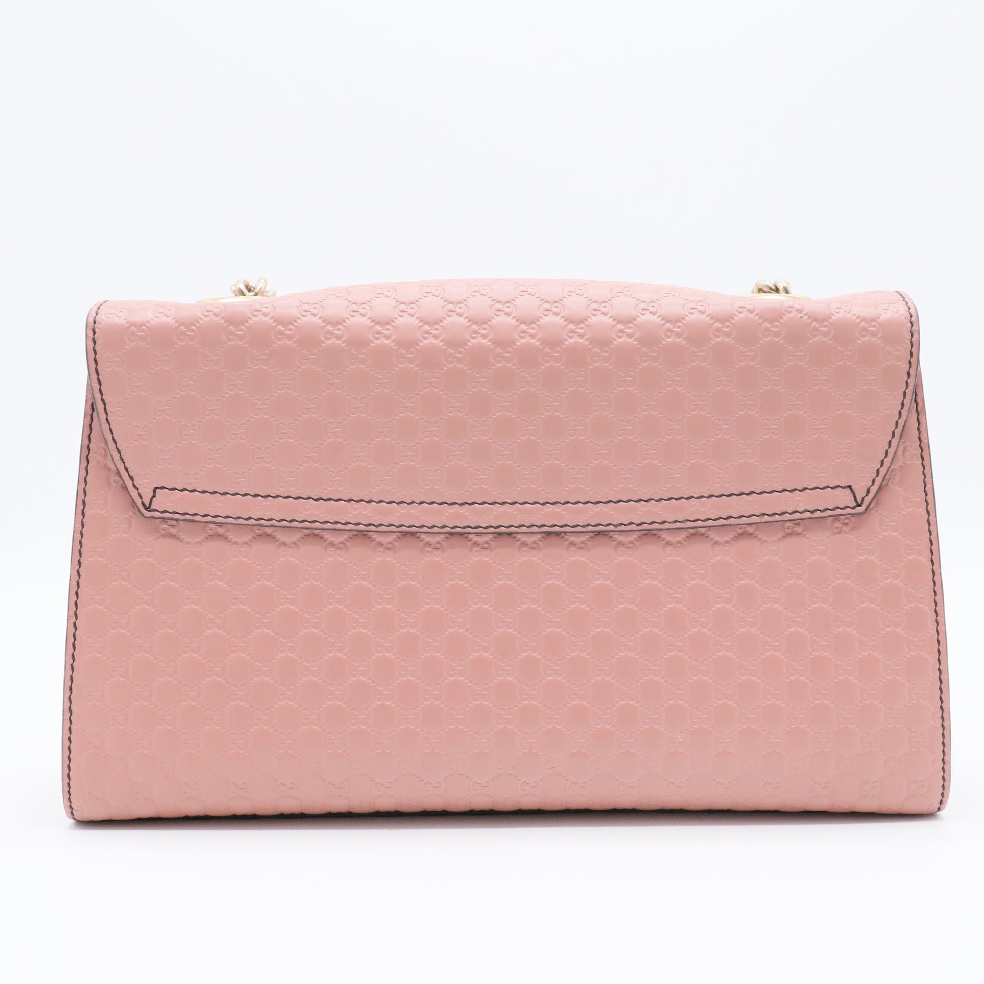 Pink Micro Guccissima Leather Medium Emily Chain Shoulder Bag