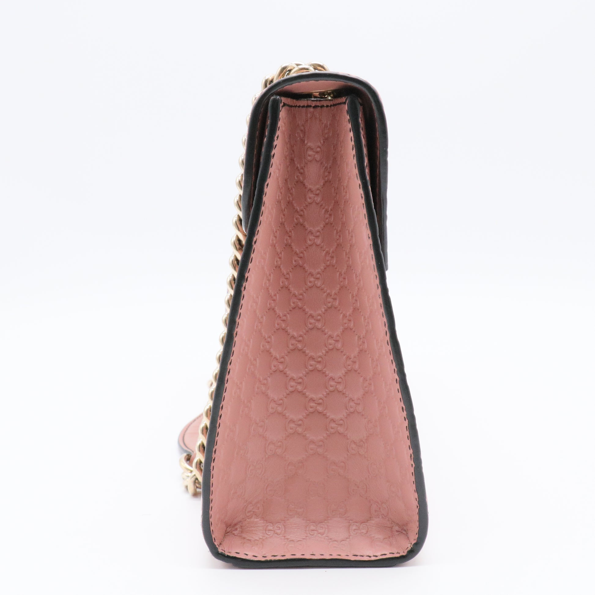 Pink Micro Guccissima Leather Medium Emily Chain Shoulder Bag