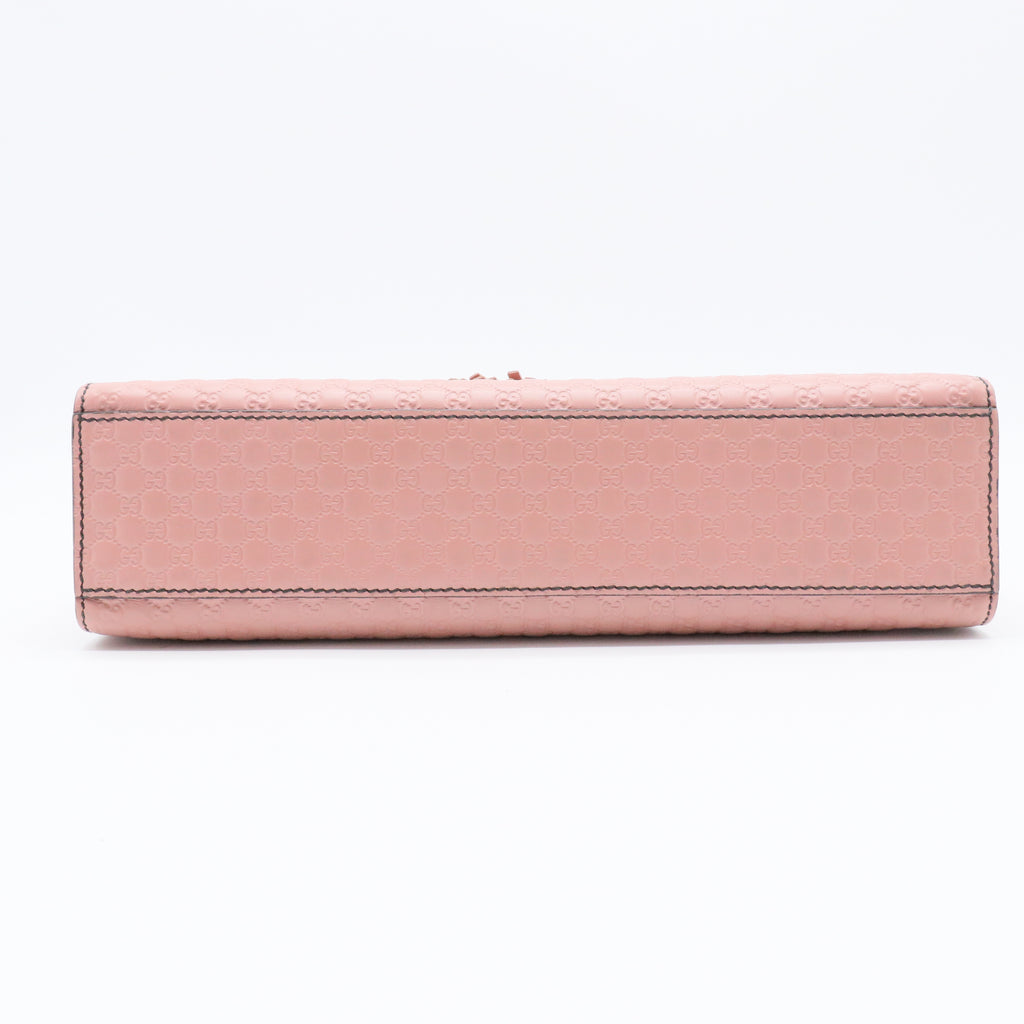 Pink Micro Guccissima Leather Medium Emily Chain Shoulder Bag