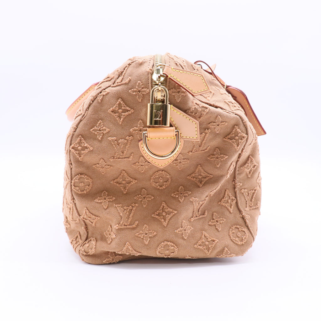 Louis Vuitton Monogram Denim Stone Speedy Bandouliere 35 twins LDJ2564