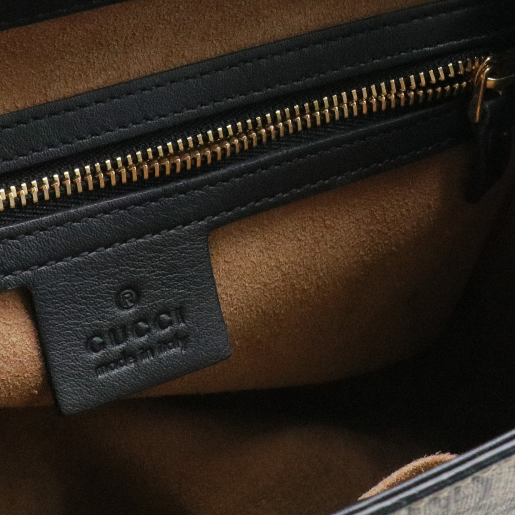 GG Supreme Padlock Medium Top Handle Satchel