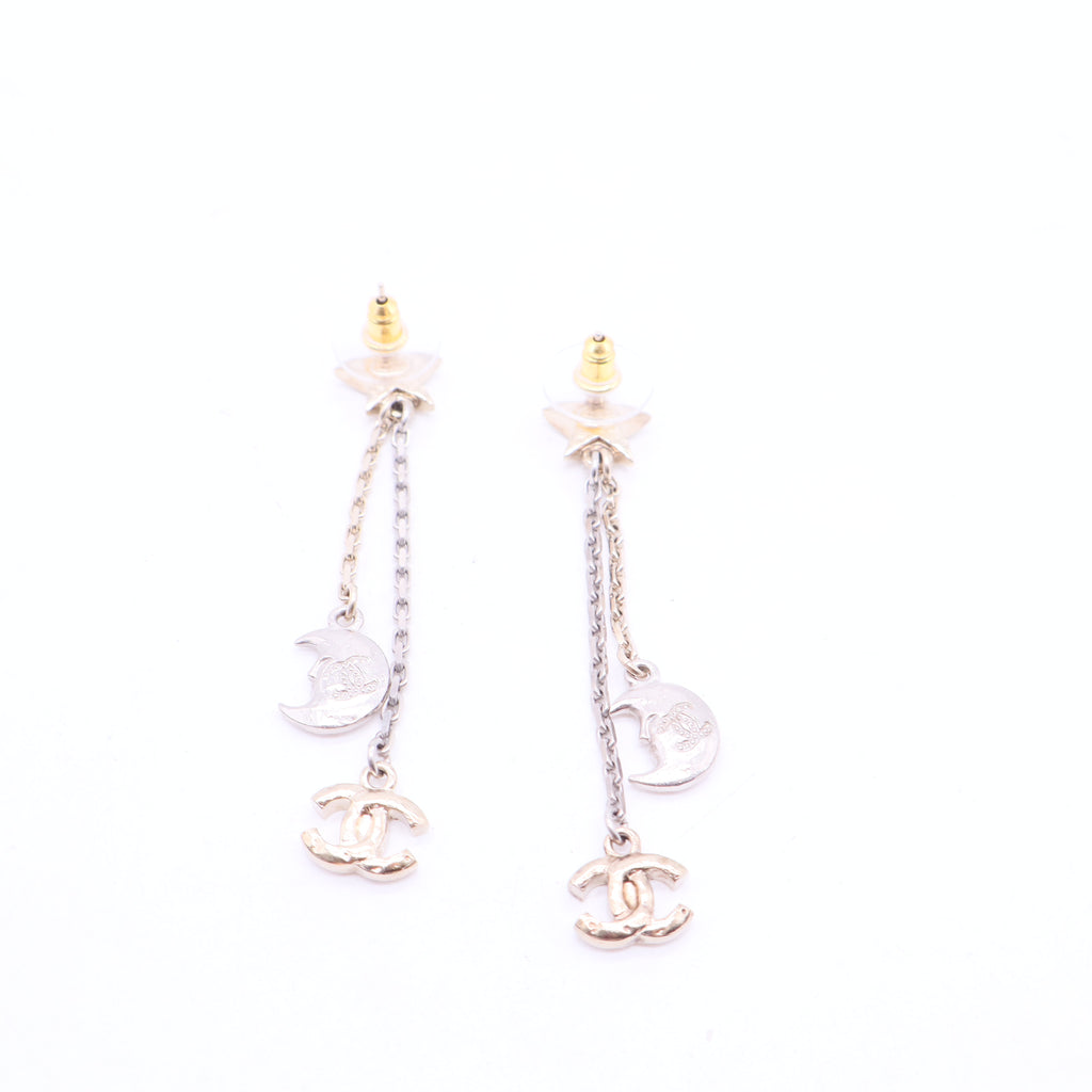 Strass CC Star & Moon Drop Earrings W20108