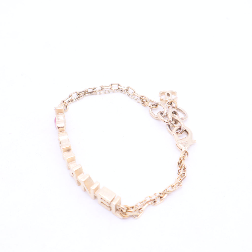Gold Metal Red Enamel Chain W20109