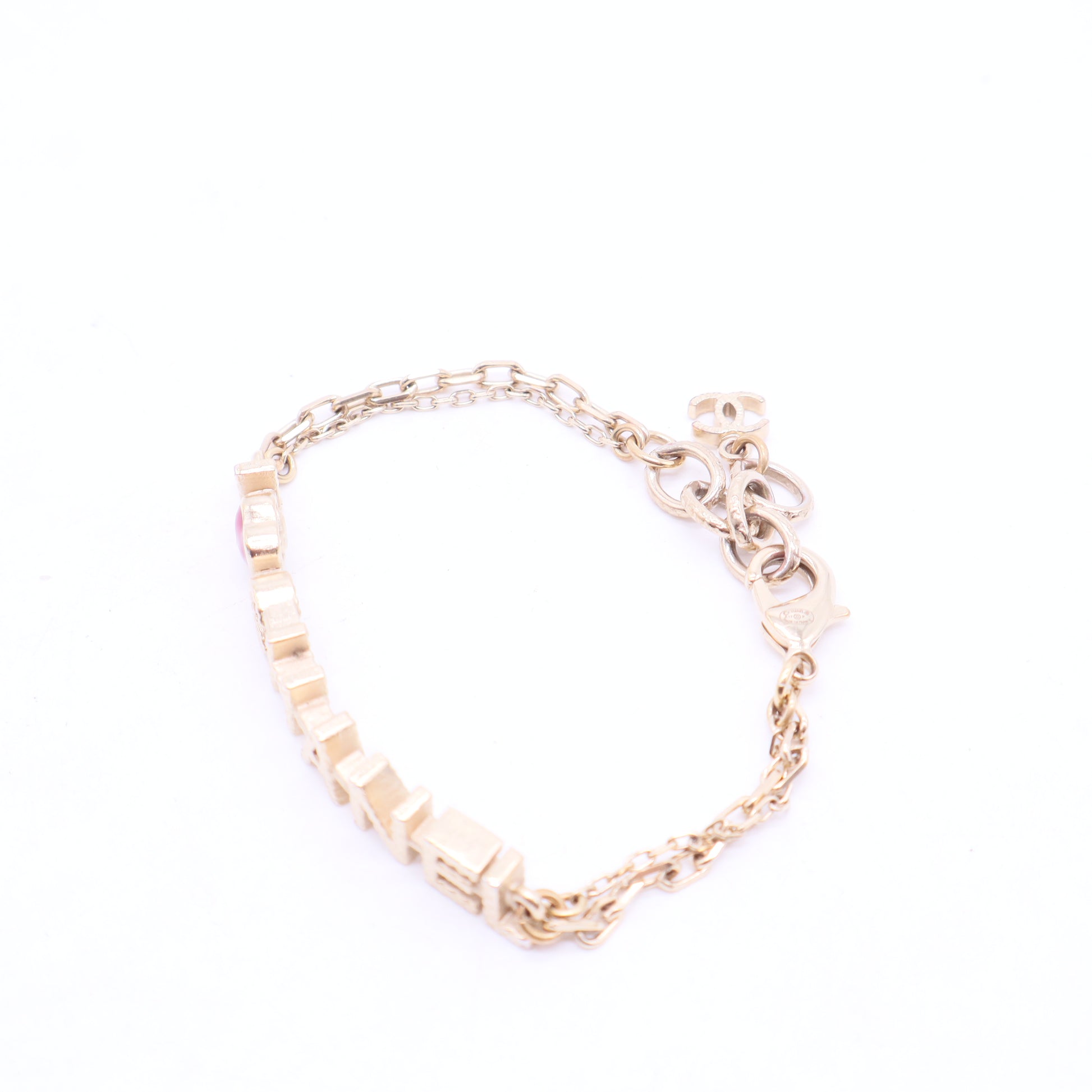 Gold Metal Red Enamel Chain W20109