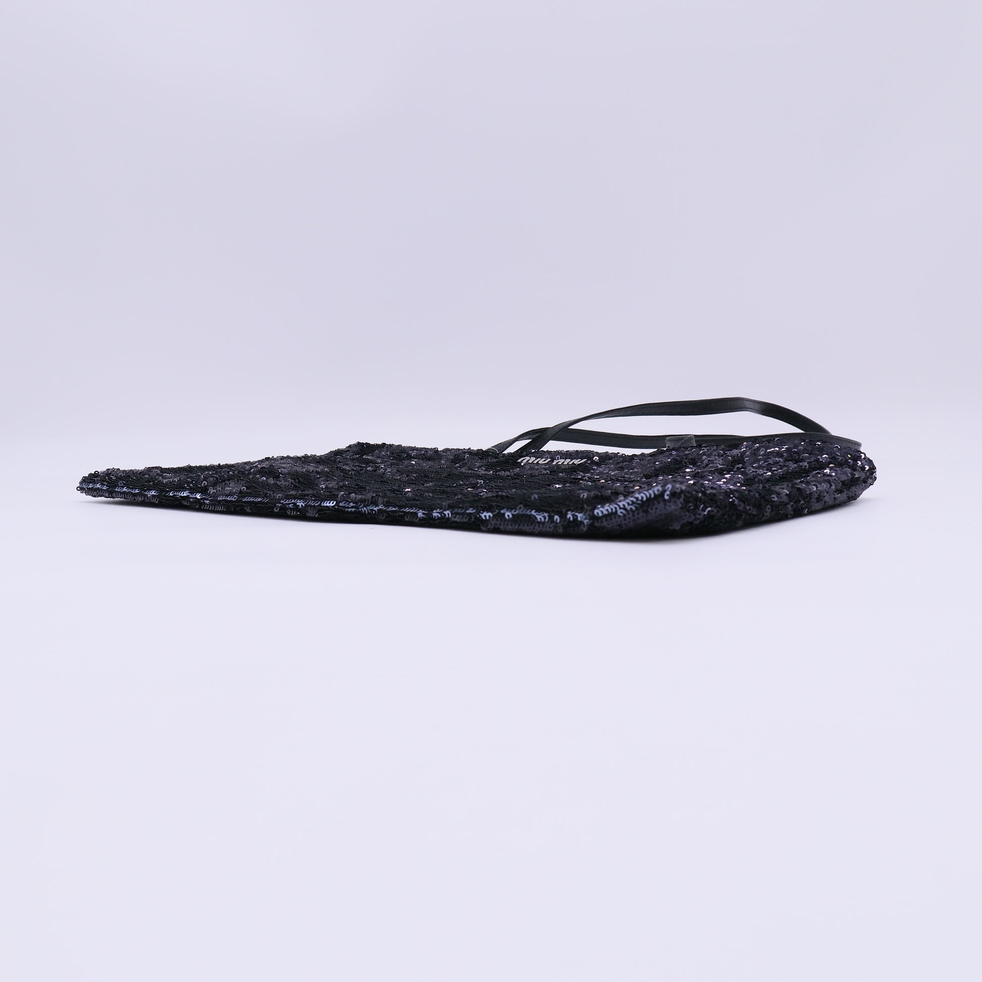 Miu Miu Sequin Logo Flat Tote Bag Twins LDJ4742