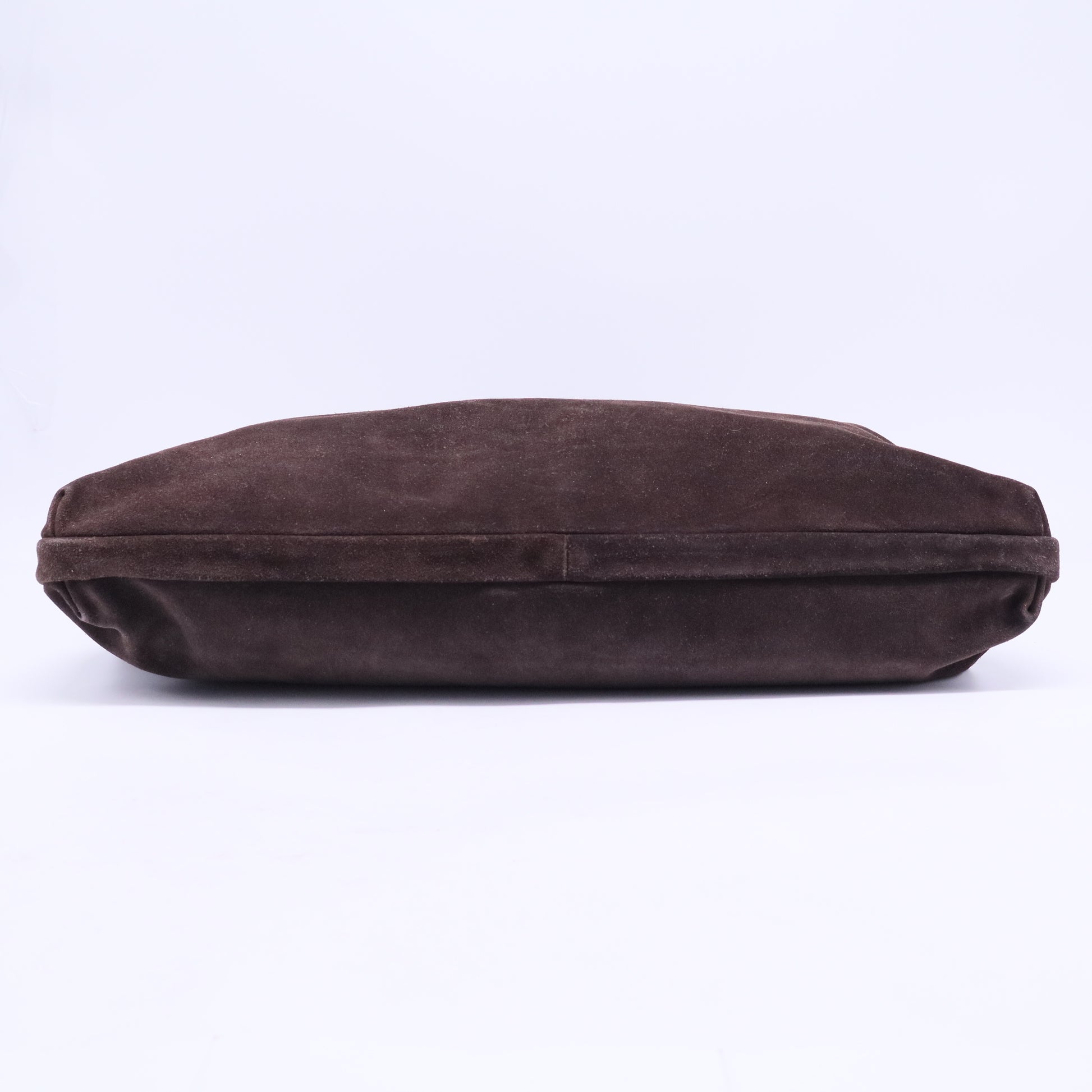 Tote Bag Suede Brown Silver