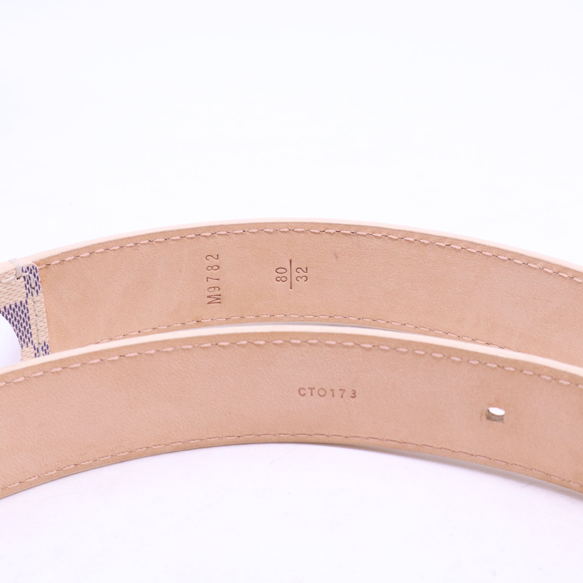 Damier Azur 25mm Mini Belt 80 32