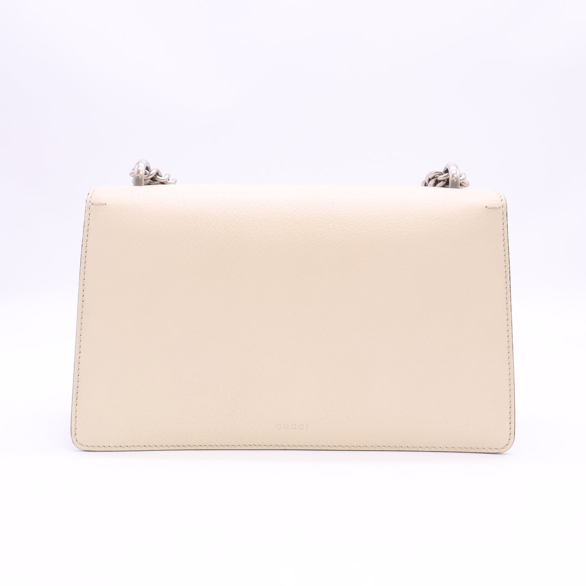 Textured Calfskin Crystal Small Dionysus Shoulder Bag Mystic White B24494