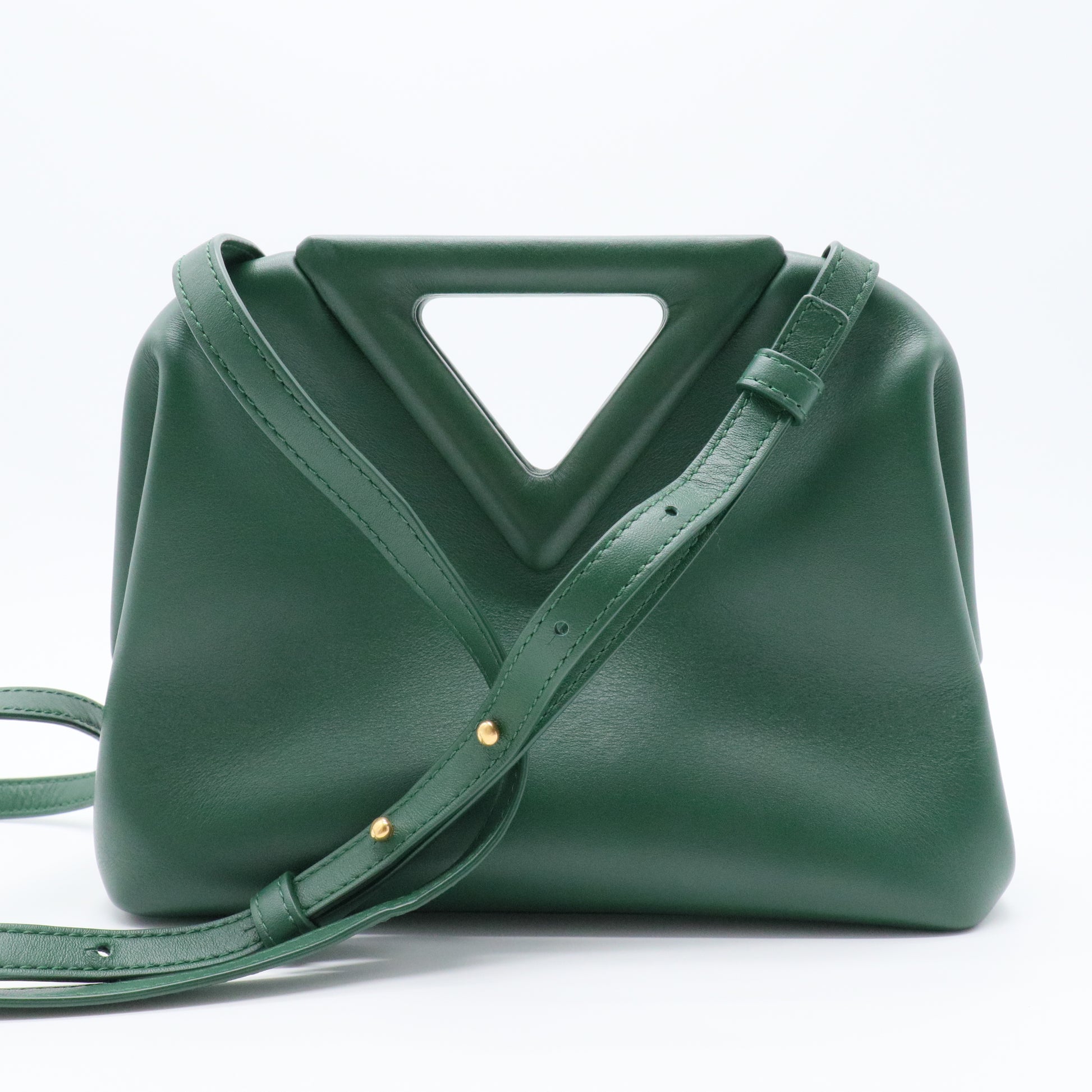 Point Shoulder Bag Leather Small